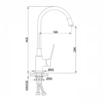 Смеситель для кухни FRAP F4462 с гибким изливом черный