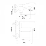 Смеситель для ванны FRAP F3262 черный