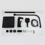 Душевая система GAPPO G2407-6 черная с переключателем на лейку 3 функции