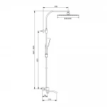 Душевая система GAPPO G2407-6 черная с переключателем на лейку 3 функции