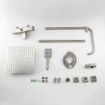 Душевая система с термостатом GAPPO G2499-40 нержавеющая сталь с переключателем на лейку 3-функции