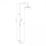 Душевая система с термостатом GAPPO G2499-40 нержавеющая сталь с переключателем на лейку 3-функции