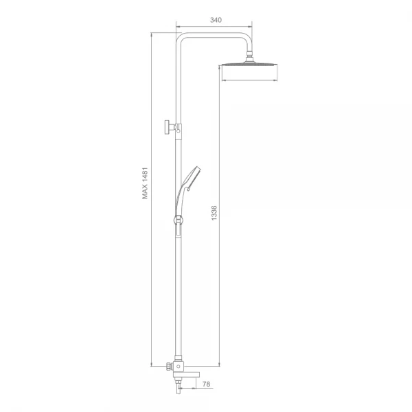 Душевая система с термостатом GAPPO G2499-40 нержавеющая сталь с переключателем на лейку 3-функции