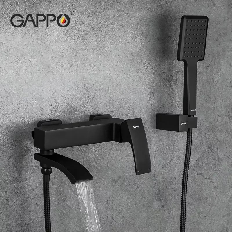 Смеситель для ванны GAPPO G3207-6 черный