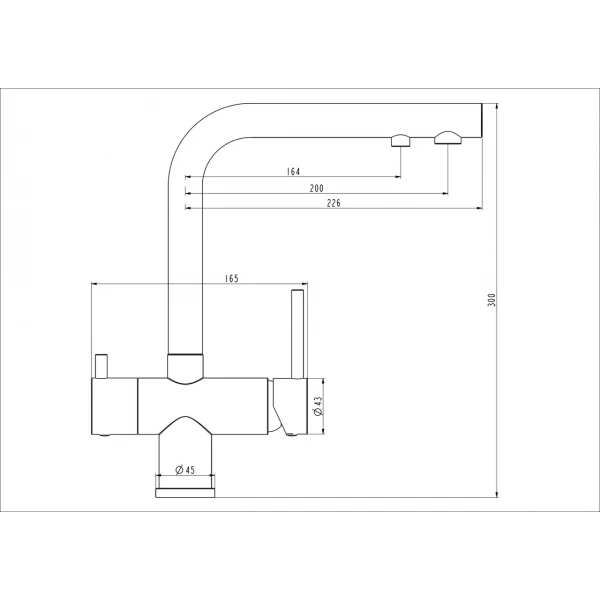 Смеситель для кухни GAPPO G43752-7 под фильтр черный/хром