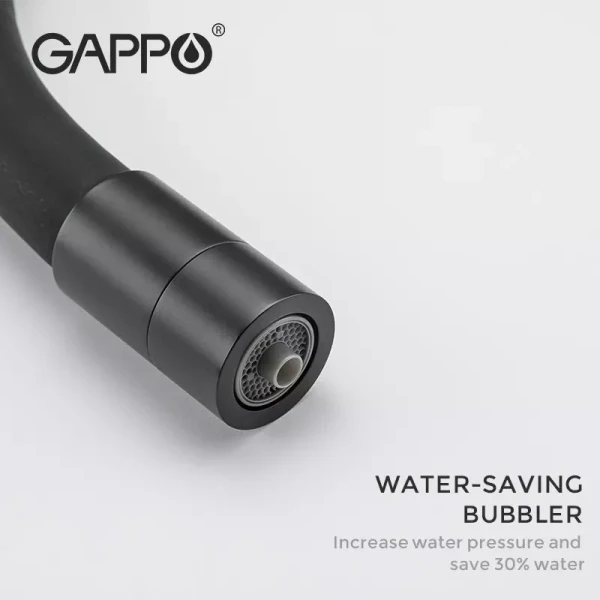 Смеситель для кухни GAPPO G4398-36 с гибким изливом черный