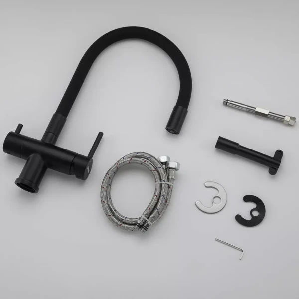 Смеситель для кухни GAPPO G4398-36 с гибким изливом черный