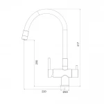 Смеситель для кухни GAPPO G4398-36 с гибким изливом черный