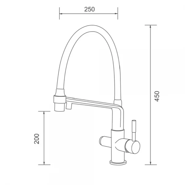 Смеситель для кухни GAPPO G4398-9 с гибким изливом белый/черный