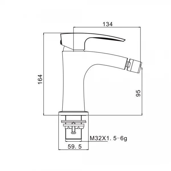 Смеситель для биде GAPPO G5007-6 черный