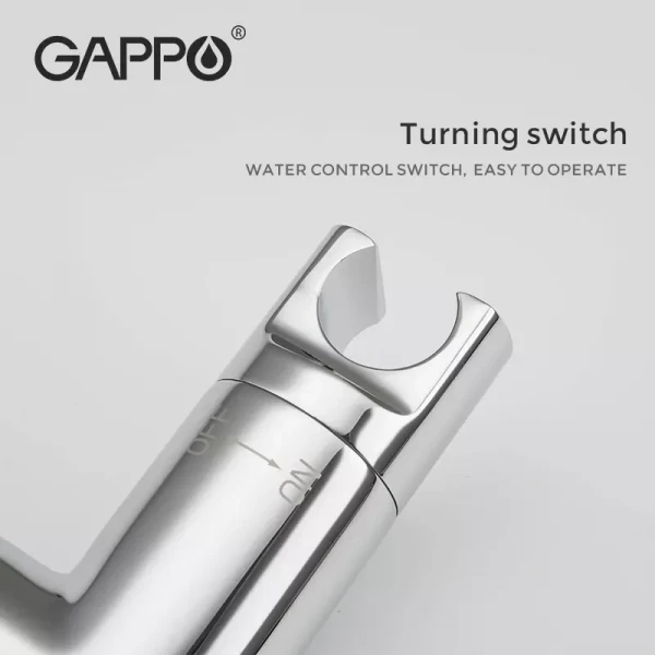 Гигиенический душ GAPPO G7290 с термостатом и крючком, хром