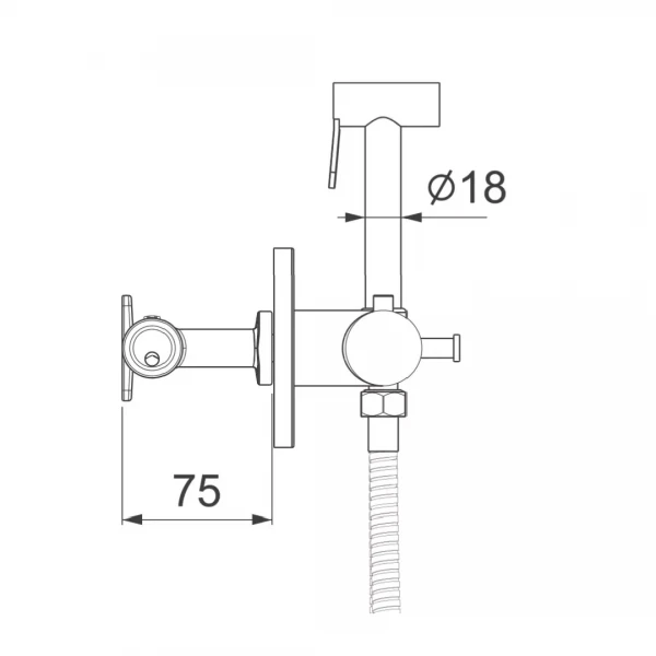 Гигиенический душ GAPPO G7290 с термостатом и крючком, хром