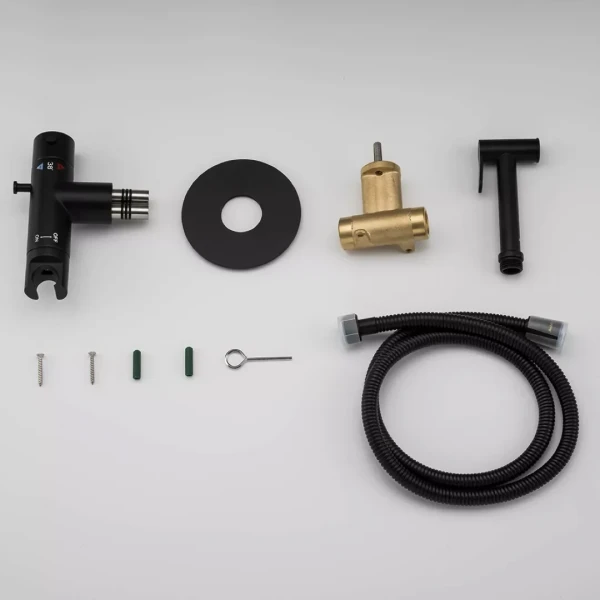 Гигиенический душ GAPPO G7290-6 с черным термостатом с крючком