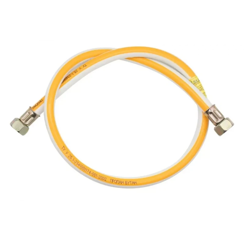 Шланг газ АЛЕКСЕЕНКО ПВХ БІЛ. Ø 1/2 1,5 м ВВ (ст.гайка) (А-49) {20}