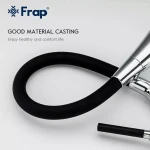 Смеситель для кухни FRAP F4044 с гибким изливом двухцветный черный/хром с двумя режимами