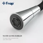 Смеситель для кухни FRAP F4044 с гибким изливом двухцветный черный/хром с двумя режимами