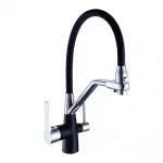 Смеситель для кухни FRAP F4374-2 черный/хром для двух видов воды