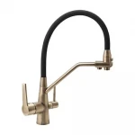 Смеситель для кухни FRAP F4374-4 бронзовый для двух вод