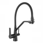 Смеситель для кухни FRAP F4374-6 черный для двух вод