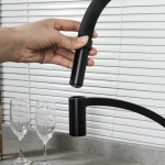 Смеситель для кухни FRAP F4552-6 с гибким изливом черный