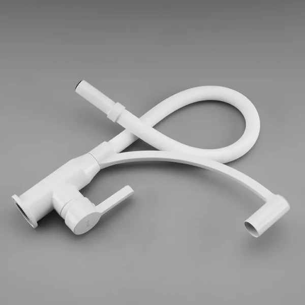 Смеситель для кухни Frap F4552-8 с гибким изливом, белый