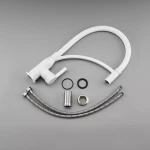 Смеситель для кухни Frap F4552-8 с гибким изливом, белый