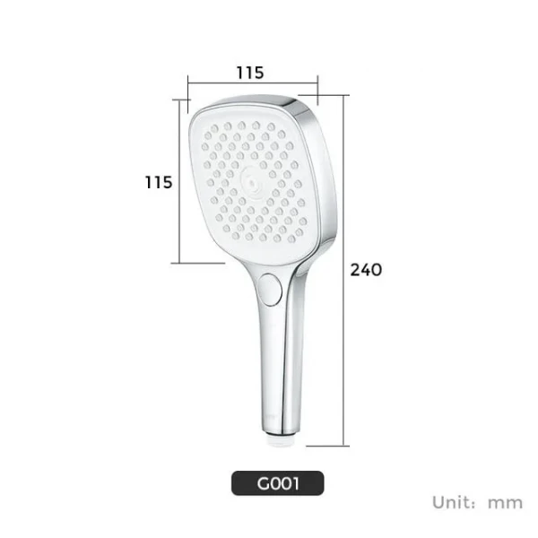 Ручной душ GAPPO G001 3-режимный белый/хром