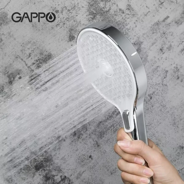 Ручной душ GAPPO G002 3-режимный белый/хром