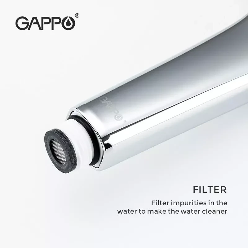 Ручний душ GAPPO G003, 3-режим, чорний