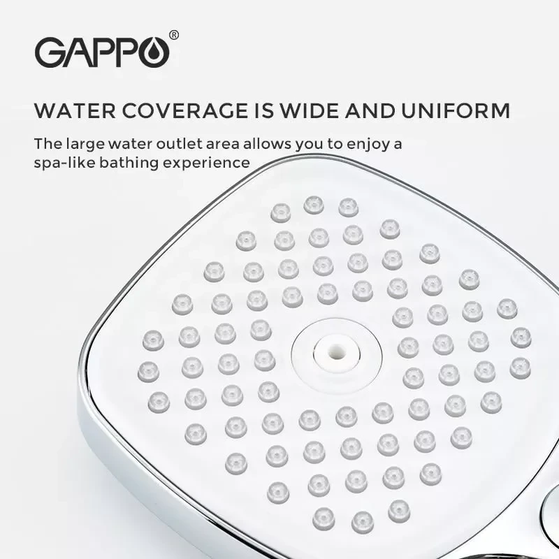 Ручний душ GAPPO G003, 3-режим, чорний