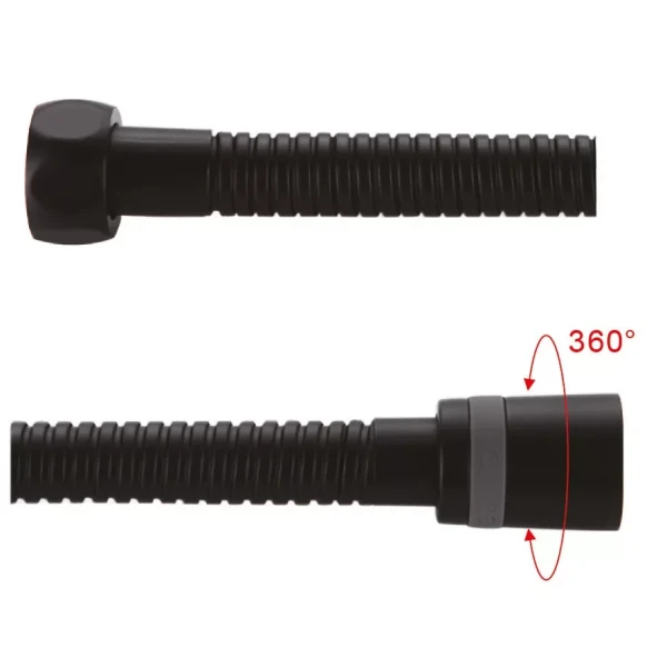 Душевой шланг GAPPO G45-3 1500 мм латунный черный