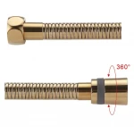 Душевой шланг GAPPO G45-6 1500 мм латунный золотой