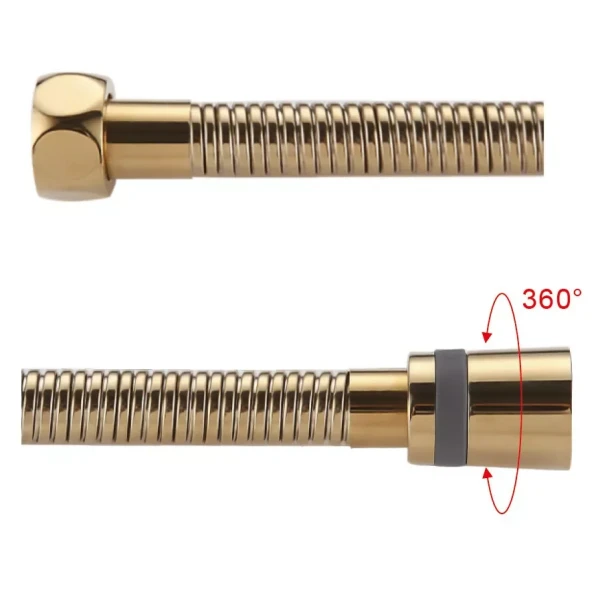 Душевой шланг GAPPO G45-6 1500 мм латунный золотой