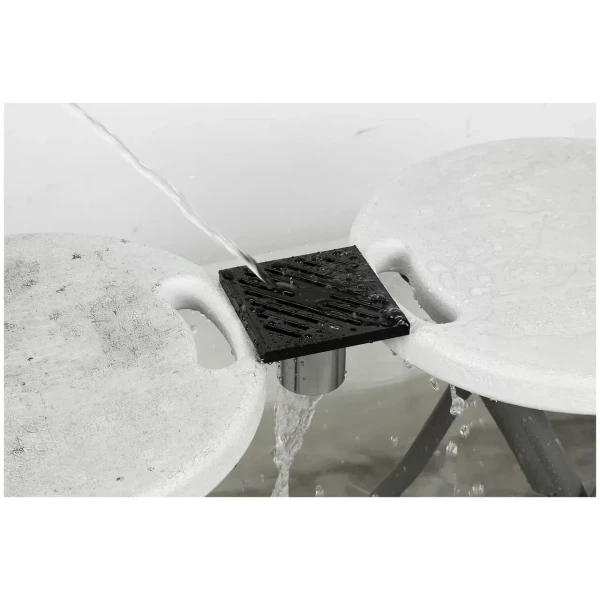 Трап вертикальний GAPPO G81050-6, латунь, 100х100 мм, чорний