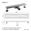 Трап для душа GAPPO G88007-3 70x800 мм нержавеющая сталь