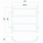 Полотенцесушитель водяной DEFFI Трапеция 500x500 мм