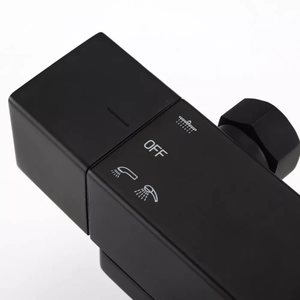 Душевая система GAPPO G2417-60 термостатическая черная с переключателем на лейку