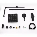 Душевая система GAPPO G2417-60 термостатическая черная с переключателем на лейку