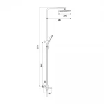 Душевая система GAPPO G2417-60 термостатическая черная с переключателем на лейку