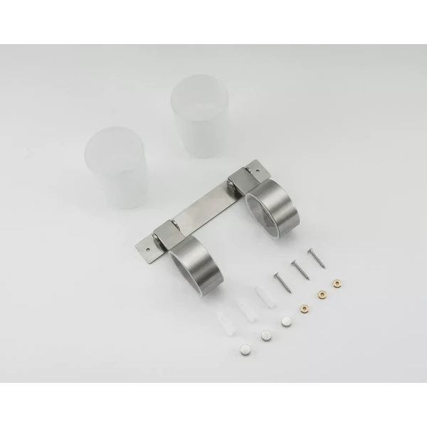 Стакан двойной для зубных щеток FRAP F30408 ​​нержавеющая сталь.