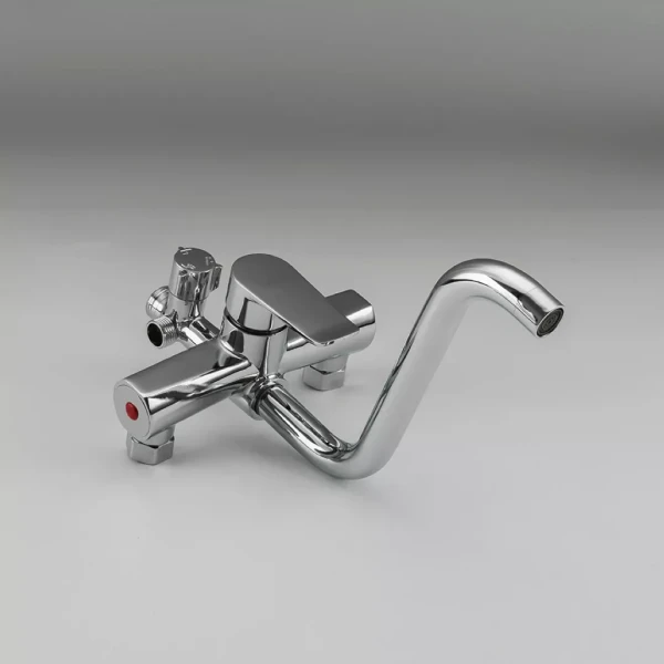 Душова система FRUD R24154, поворотний вилив - перемикач на лійку/душ, 3 режими, хром