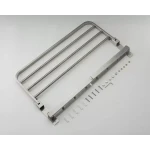 Полка для полотенец поворотная FRAP F30424 с 6 крючками нержавеющая сталь
