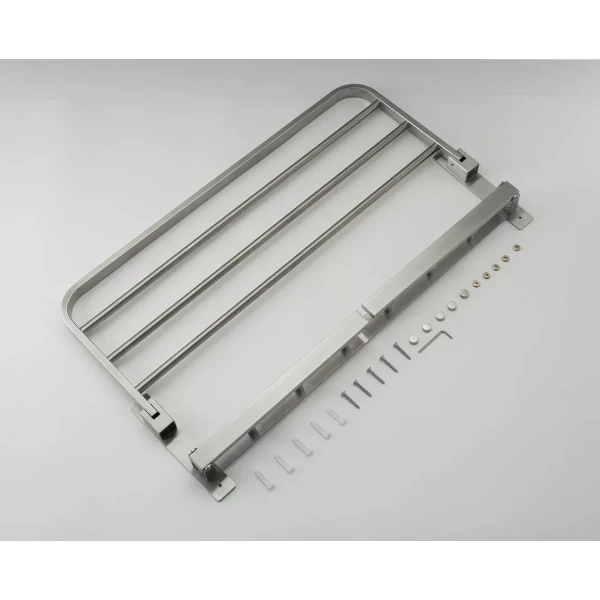 Полка для полотенец поворотная FRAP F30424 с 6 крючками нержавеющая сталь