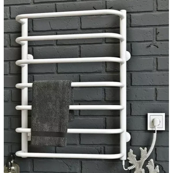 Полотенцесушитель электрический DEFFI Стандарт 500x600 60 Вт правая белая