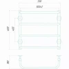 Рушникосушарка електрична Deffi Стандарт 500x600 правий, 60 Вт, чорний