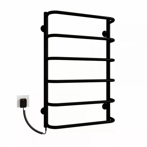 Полотенцесушитель электрический DEFFI Стандарт 500x600 левый 60 Вт черный