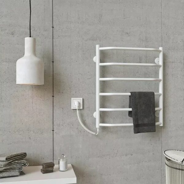 Полотенцесушитель электрический DEFFI Трапеция 500x600 60 Вт левая белая