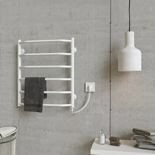 Полотенцесушитель электрический DEFFI Трапеция 500x600 60 Вт правая белая