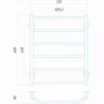 Полотенцесушитель электрический DEFFI Трапеция 500x600 60 Вт левая черная