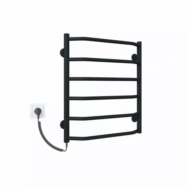 Полотенцесушитель электрический DEFFI Трапеция 500x600 60 Вт левая черная